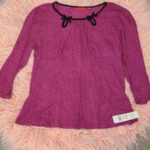 Elle womens top, NWT, pink and black, sz XL